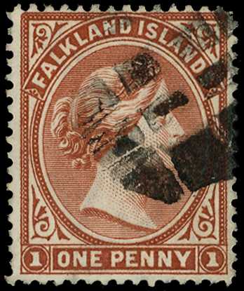 1891-1902 1d brown with watermark inverted,...