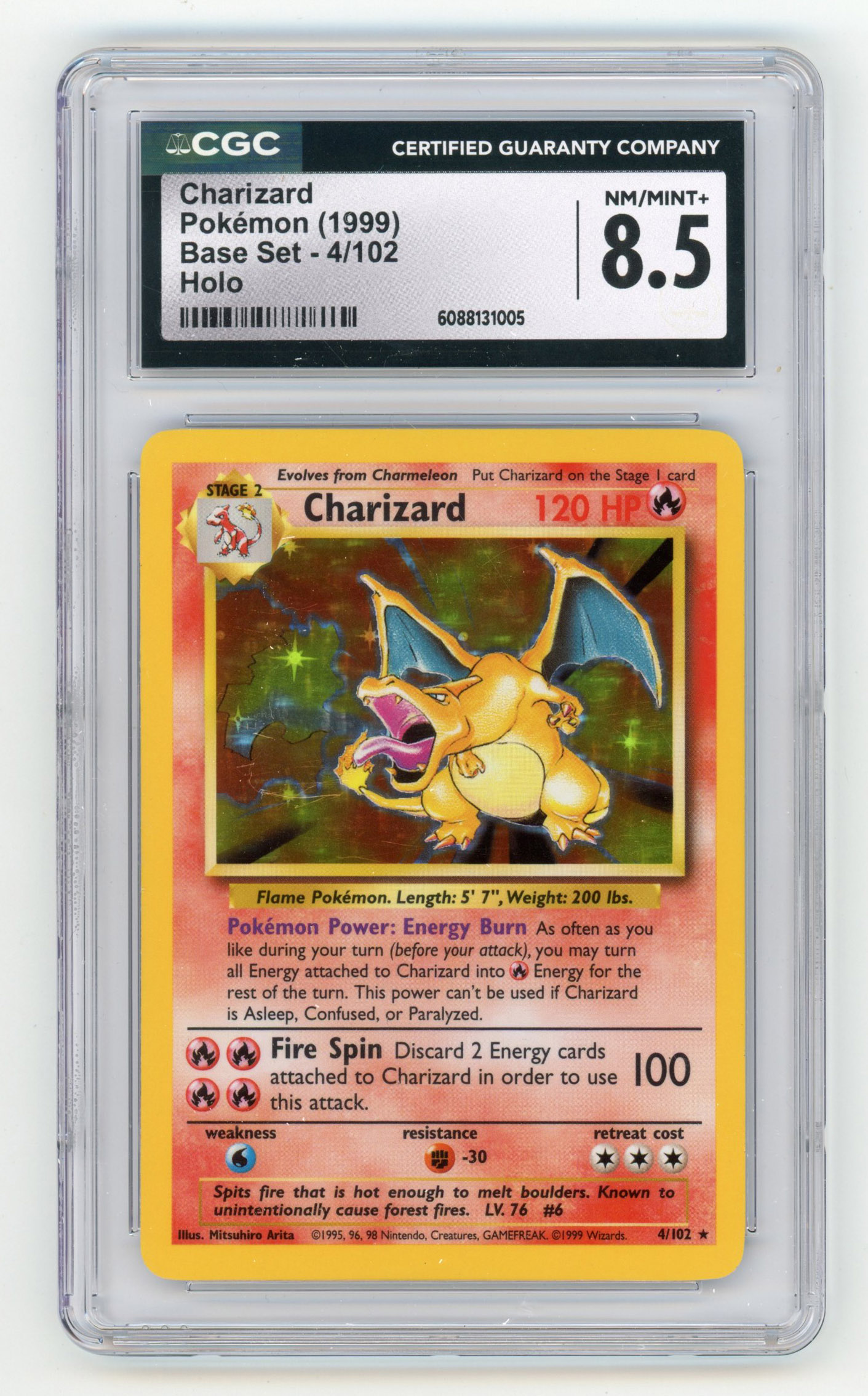 CGC 8.5 Charizard Holo #4 - Base Set Unlimited