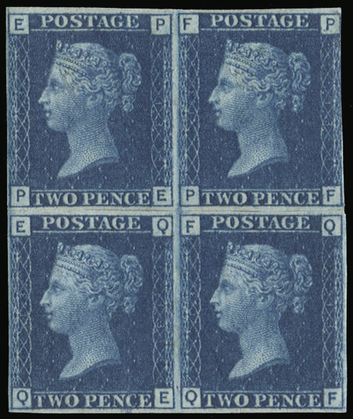 GB SG 46 Plate 13 Dr Perkins paper imperforate mint block