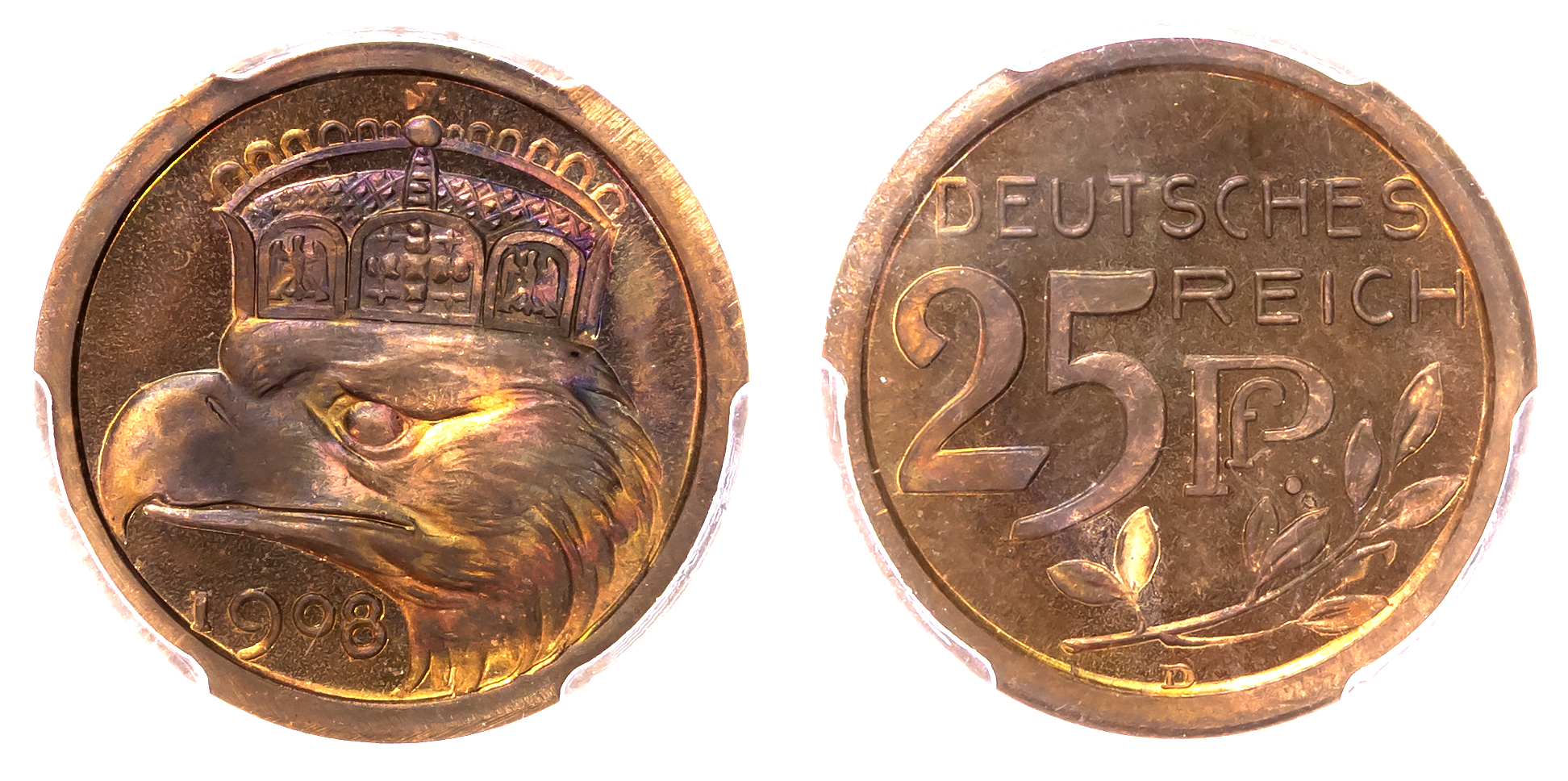 Germany, Empire, Wilhelm II (1888-1918), copper Specimen Pattern 25 Pfennig - SP66