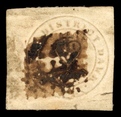 India 1852 ½a White Scinde Dawk used SG S1