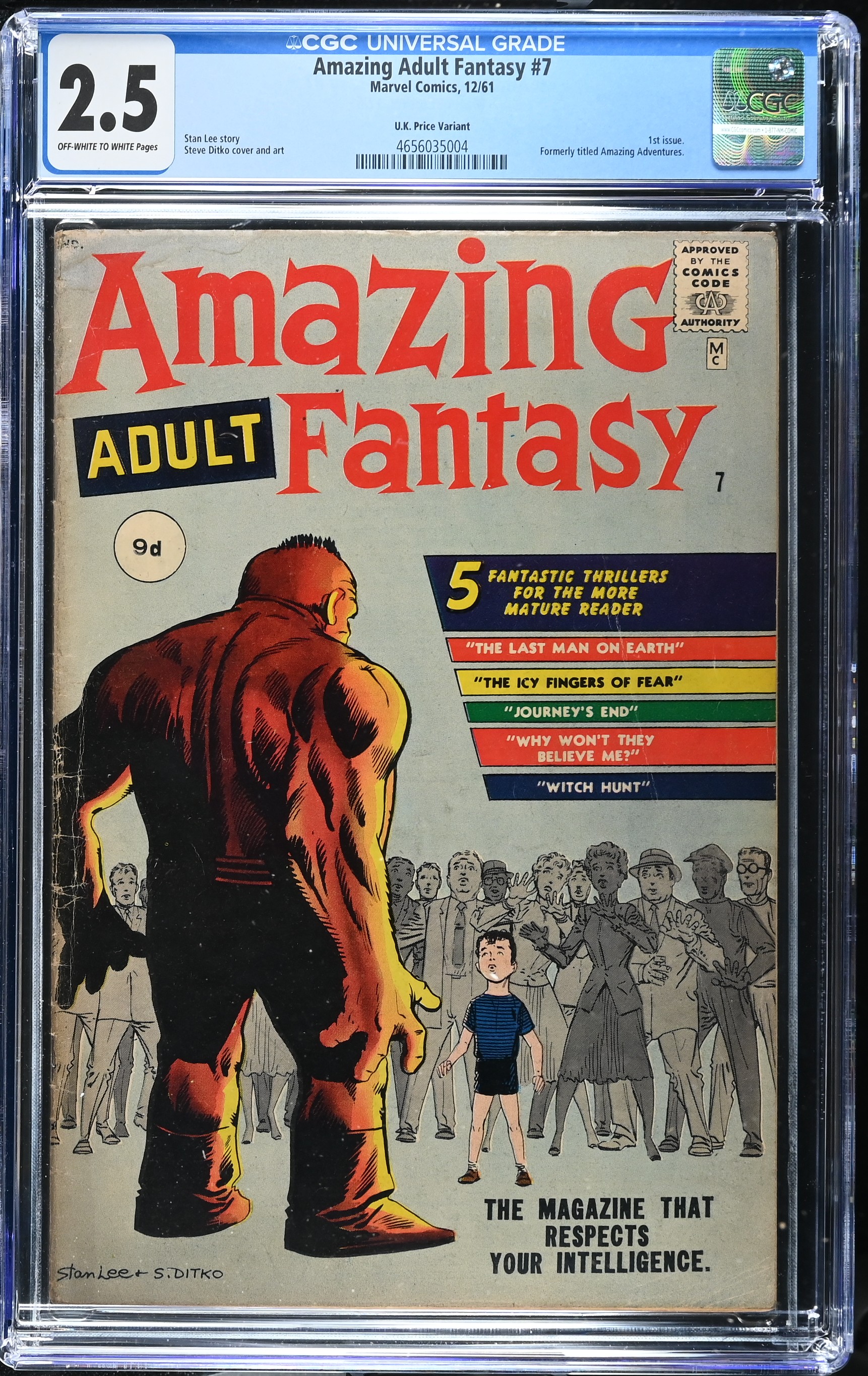 Amazing Adult Fantasy #7 CGC 2.5 1st Amazing Adult Fantasy Title (Marvel Comics, 1961) Off-White to White Pages