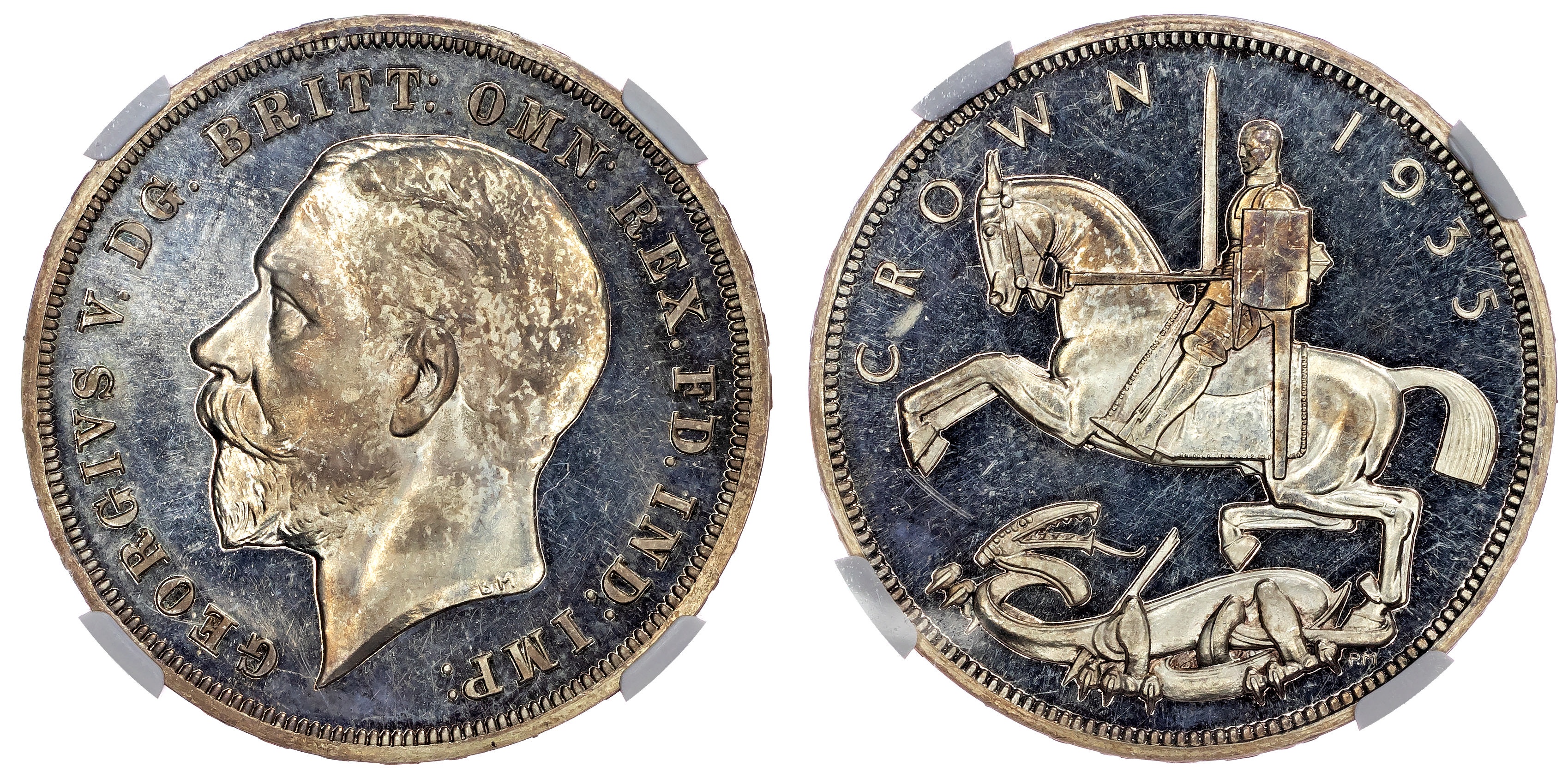 George V (1910-1936), AR Proof Crown, 1935, Silver Jubilee Commemorative Issue. NGC PF 63