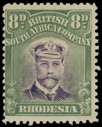 1913-7 8d Head Die I, perf 14. Large part...