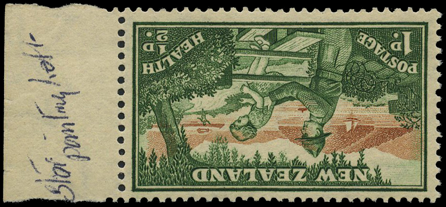 1946 1d + ½d Health with watermark...