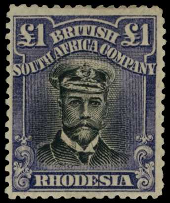 1917-20 £1 Head Die IIIA, perf 14. Large...