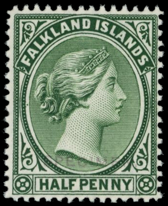 1896 ½d deep dull green overprinted 'SPECIMEN'...