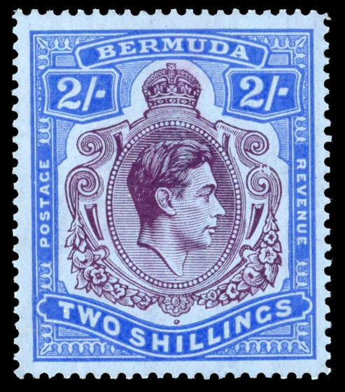 Bermuda SG 116be 1941 2s line perf broken lower right scroll mint