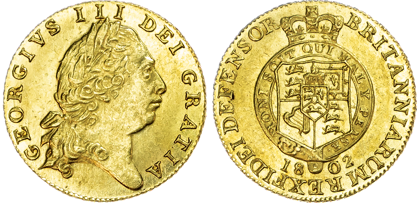 George III (1760-1820), 'Garter' Half-Guinea, 1802.