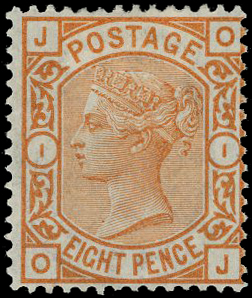 1876 8d orange Pl.1