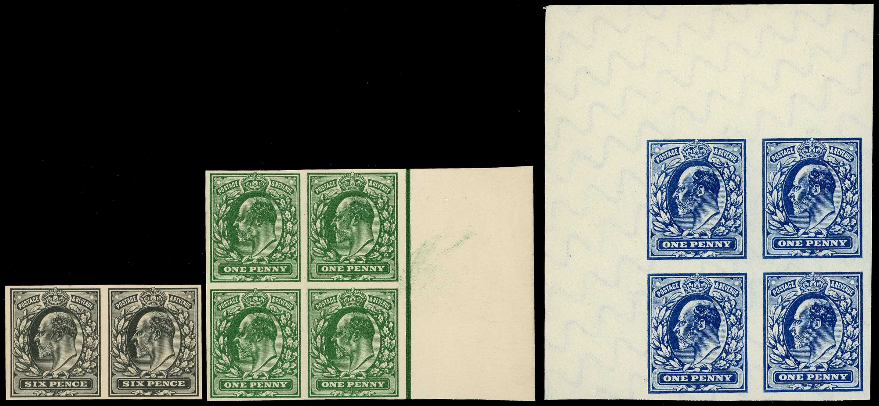 1902-13 Plate proof imperforate 1d in...