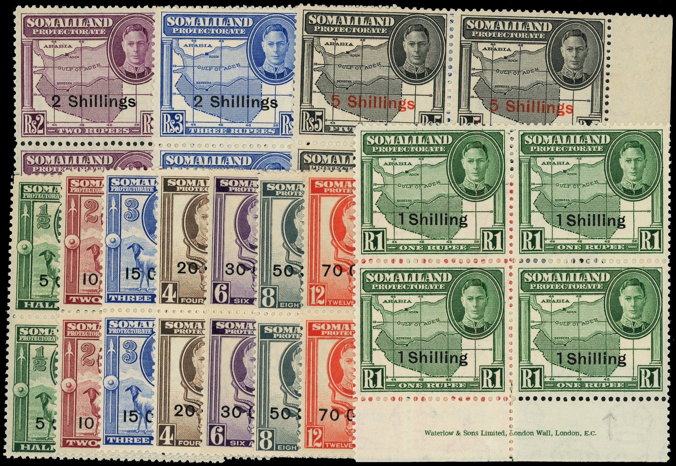 Somaliland SG 125-135 blocks mint