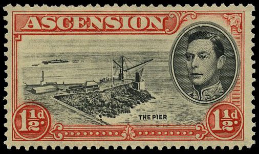 1938 1½d black and vermilion with R5/1...