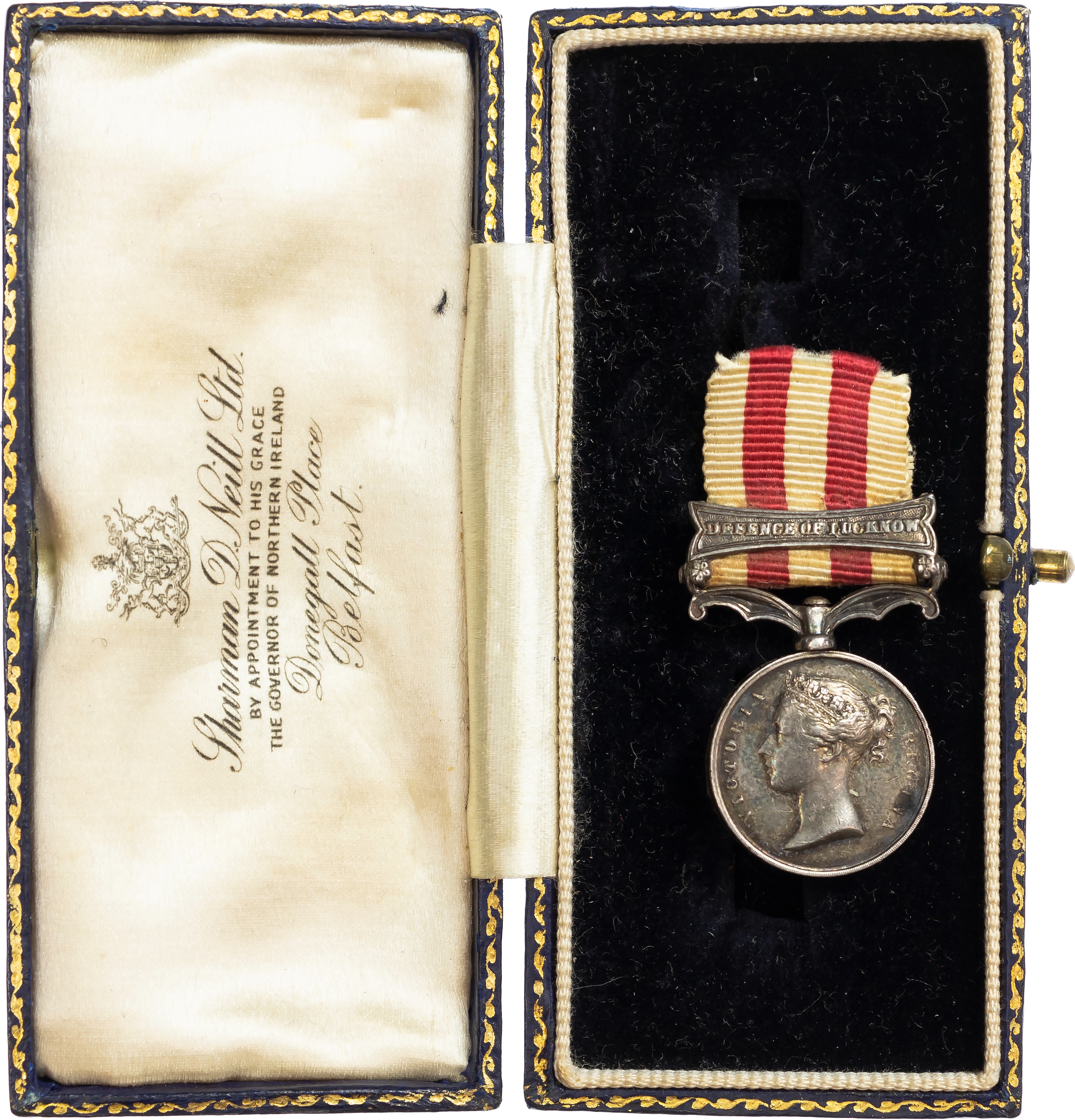 Engraved Miniature Indian Mutiny Medal attributed to Captain Edwin Harmar