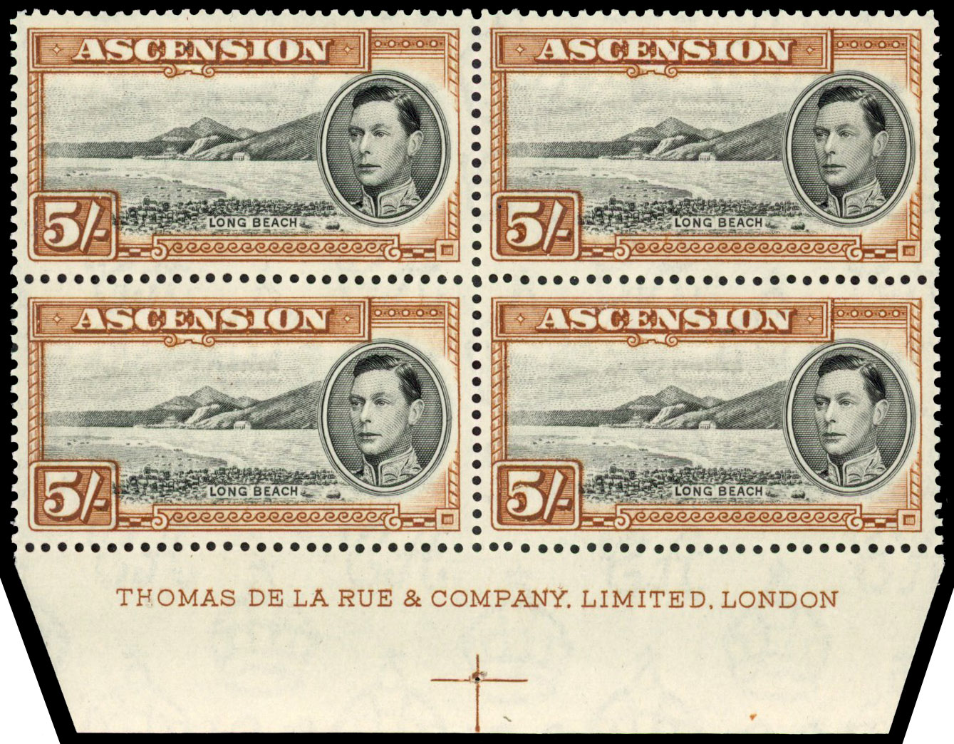 Ascension SG 46 imprint block mint