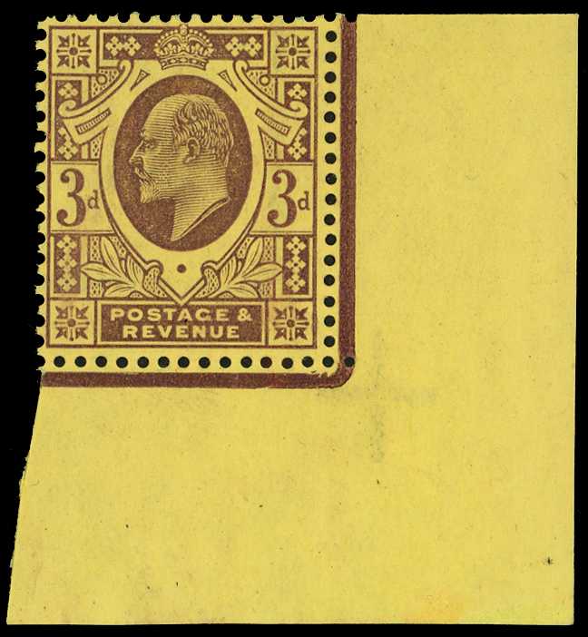 1902-10 3d dull reddish purple on chalky...
