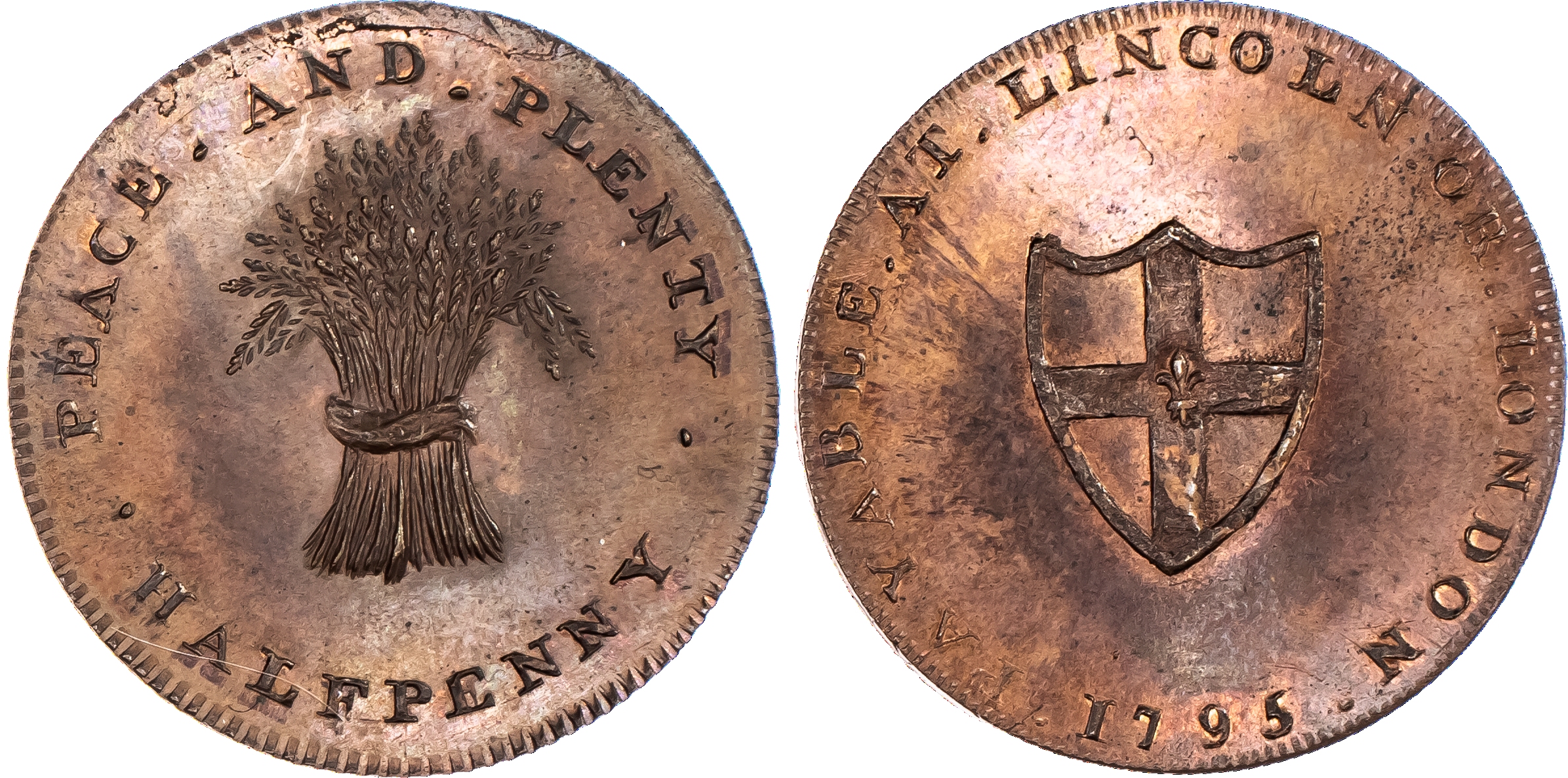 Lincoln, Skidmore's Halfpenny 1795,...