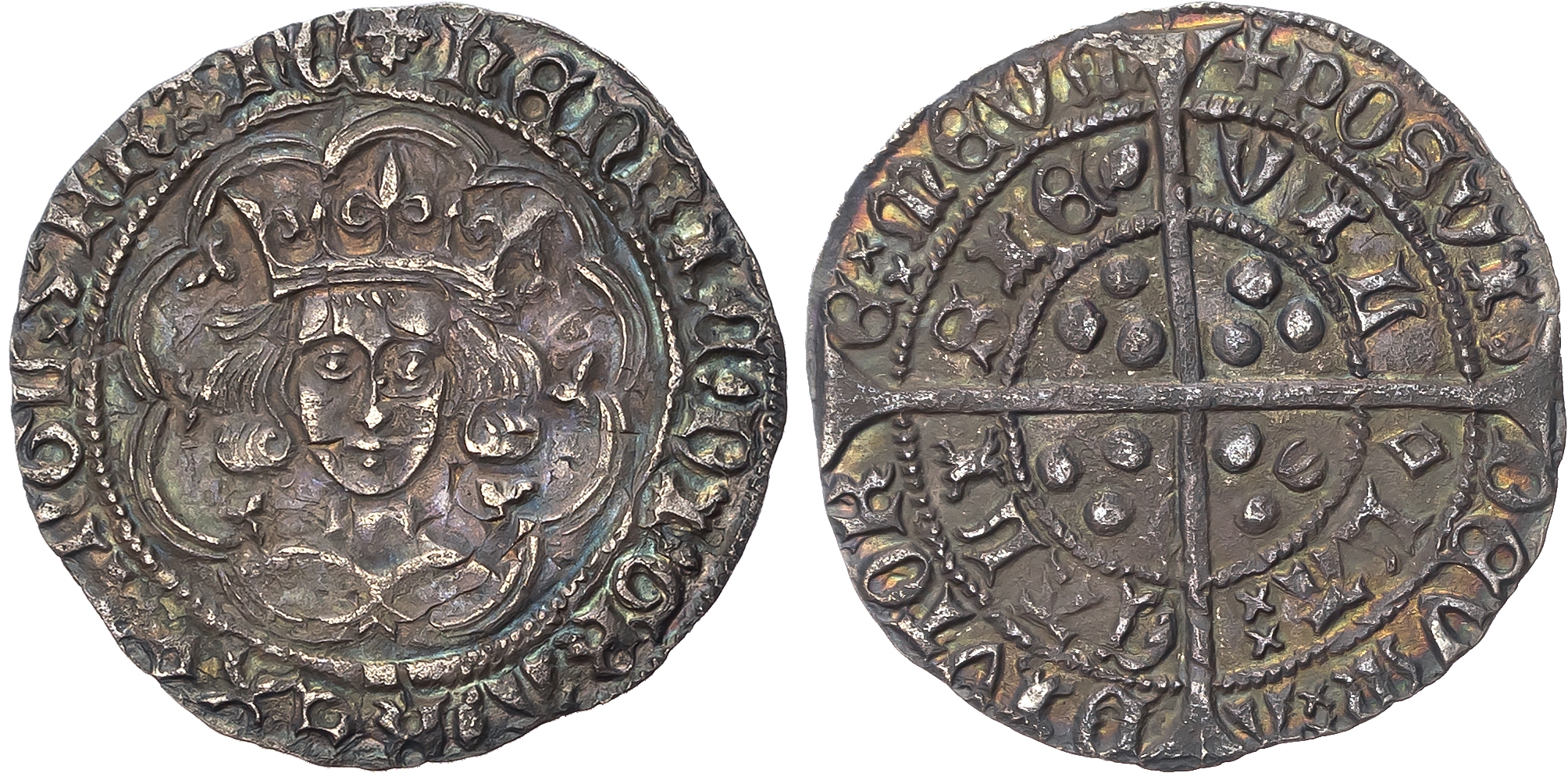 Henry VI (First Reign, 1422-1461) Groat, pinecone-mascle issue (1431-32/3), Calais mint, mintmark cross patonce (1427-34…
