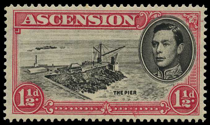 1949 1½d black and rose-carmine, perf 14,...