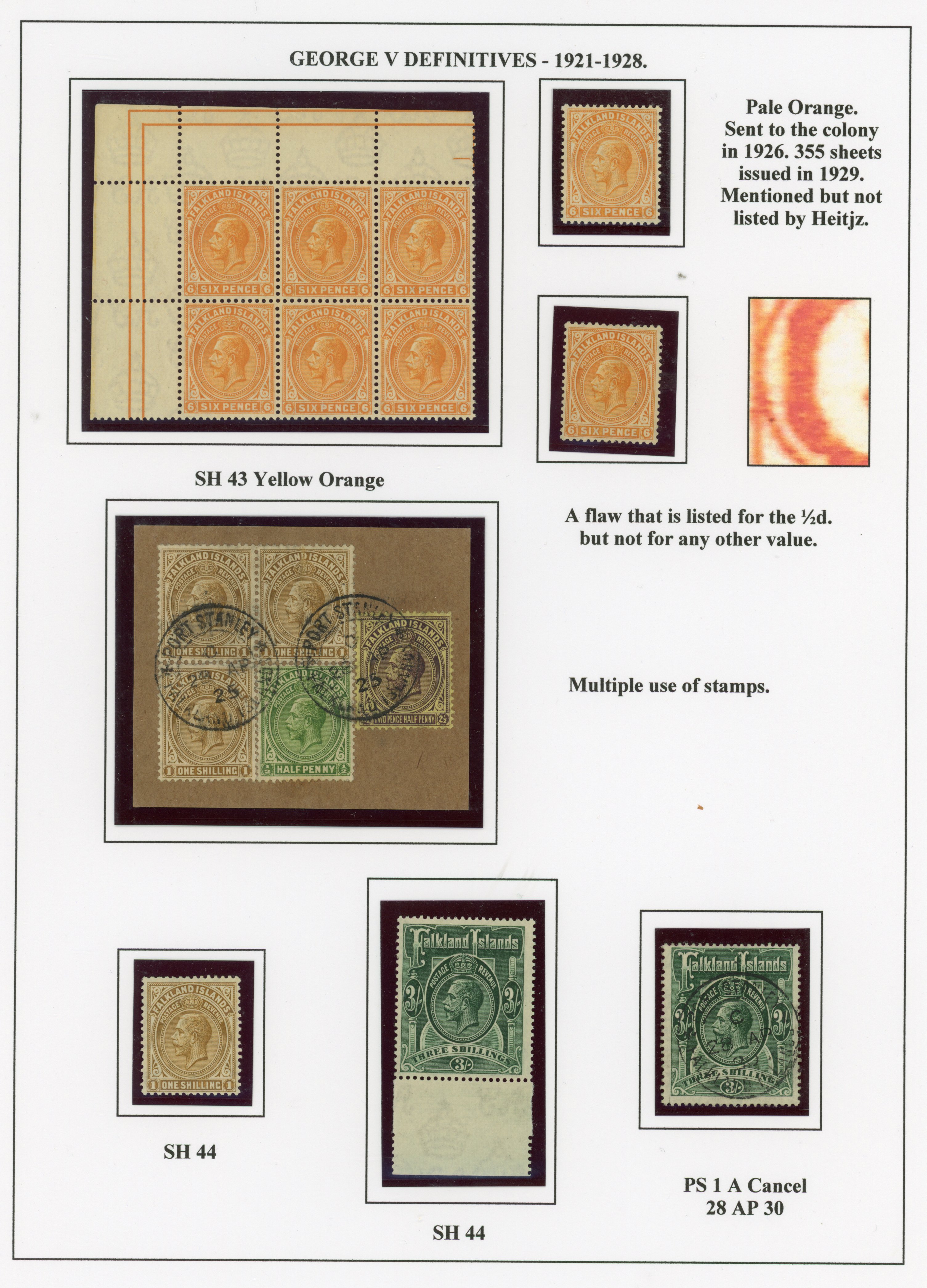 Falkland Islands SG 73-80 collection