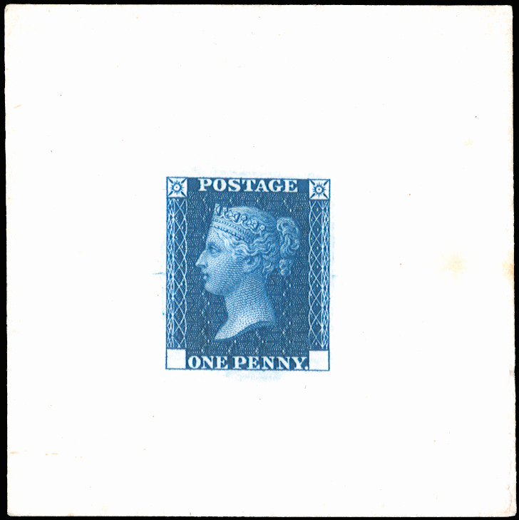 GB SGDP29b 1871 1d Ormond Hill die proof in Prussian blue.