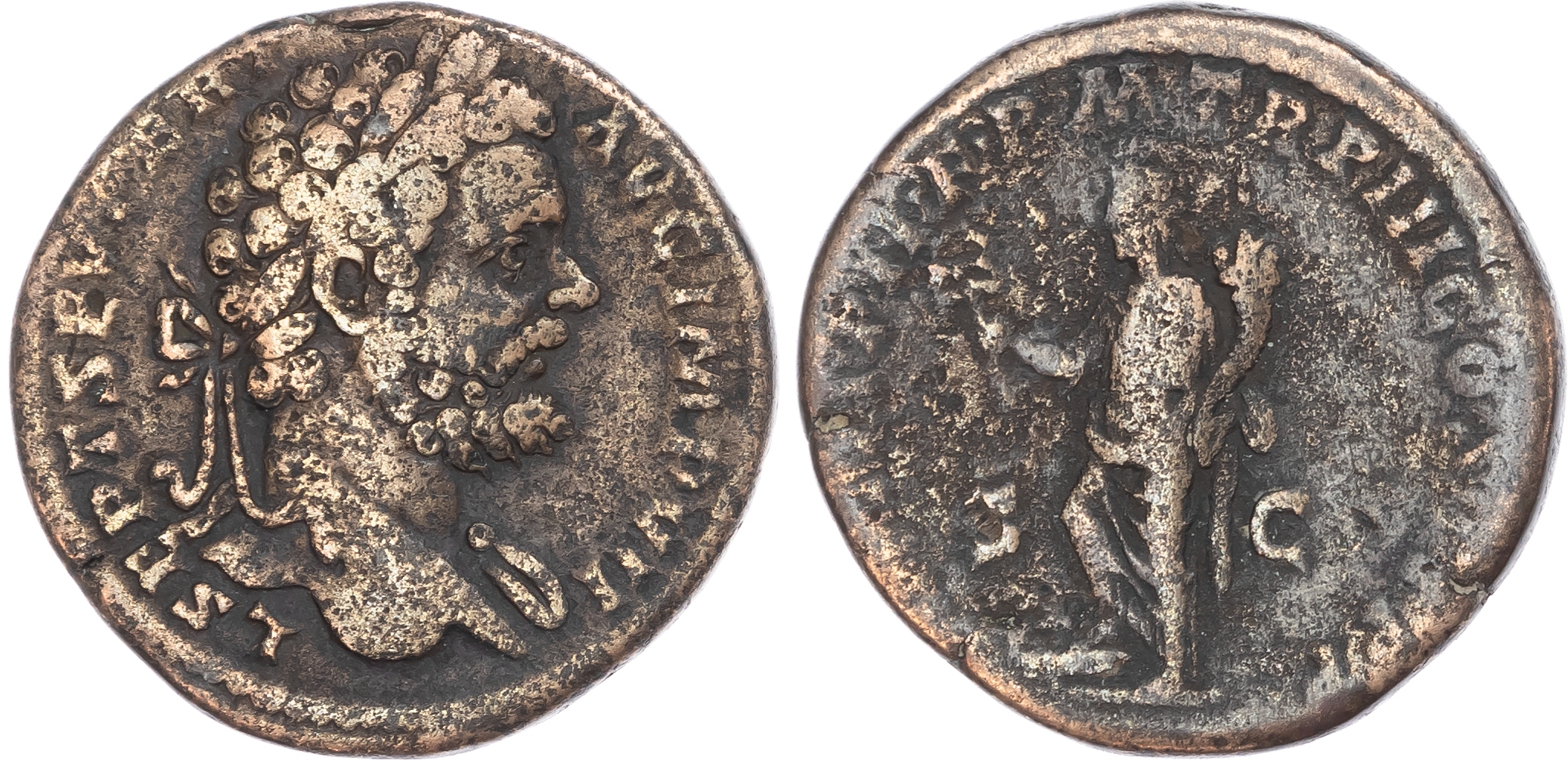 Septimius Severus (AD 193-211) AE Sestertius, Rome, AD 195, 20.06g. 