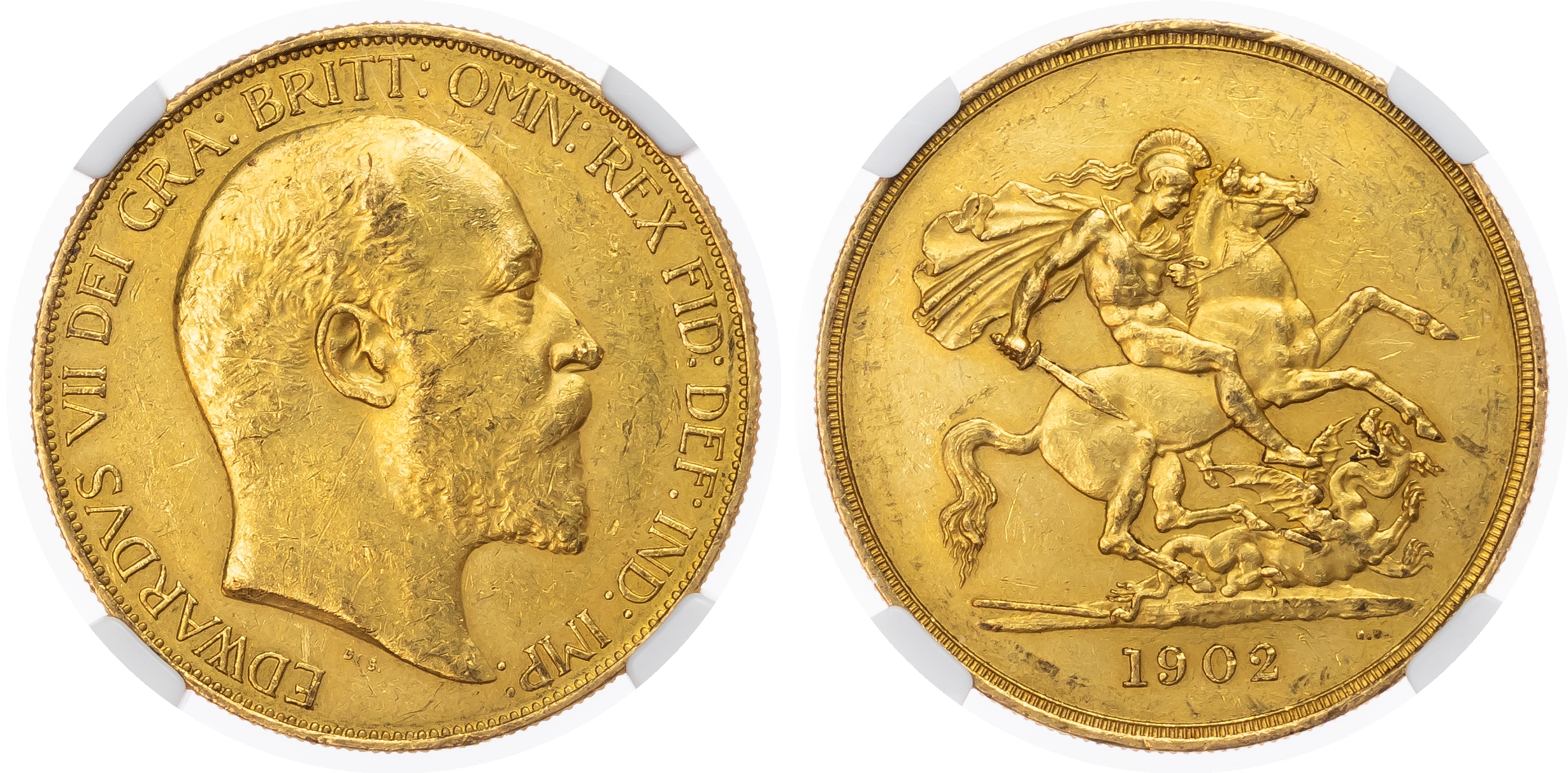 Edward VII (1901-10) Matt Proof Five Pound, 1902