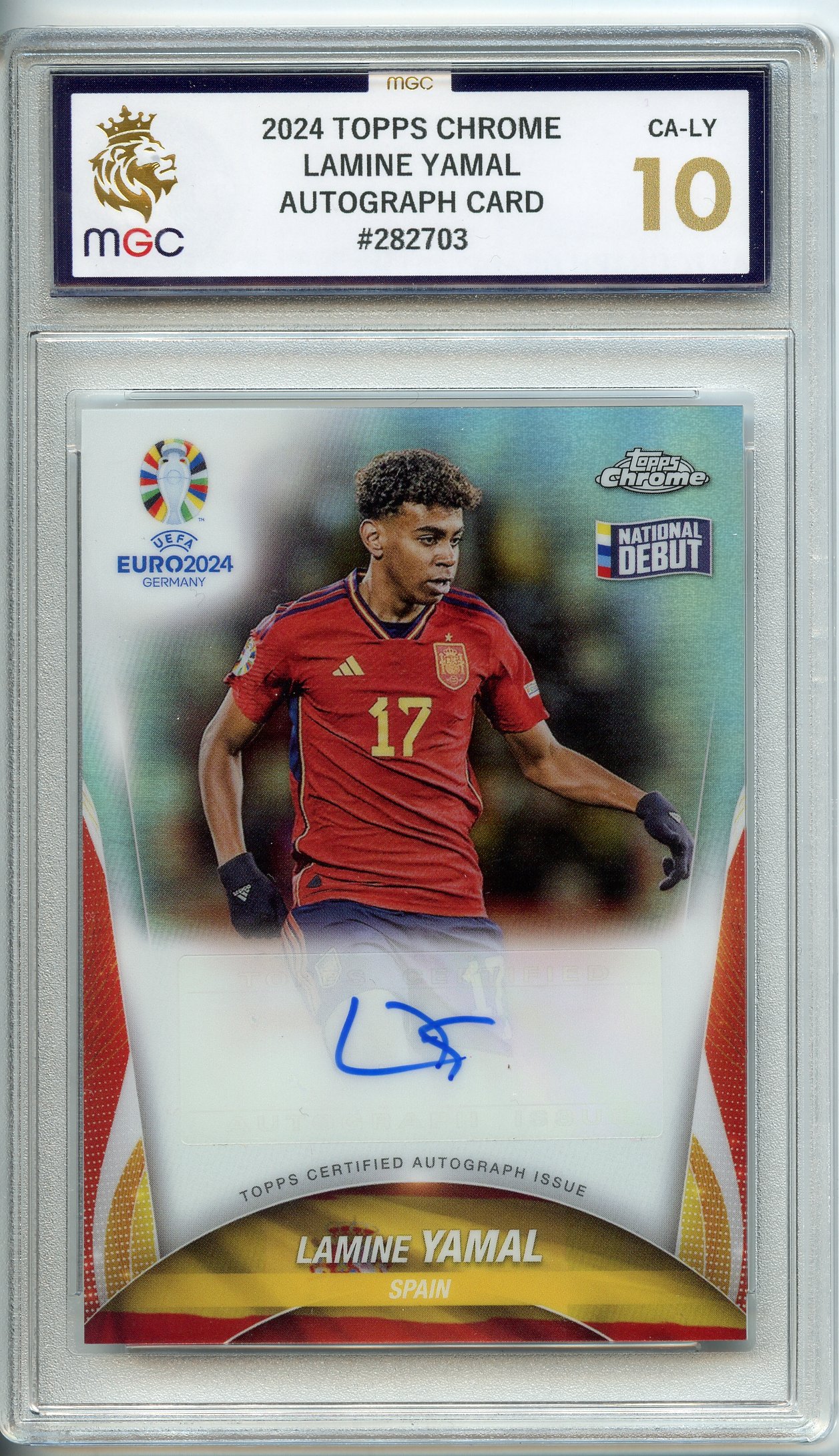 MGC 10 2024 TOPPS CHROME LAMINE YAMAL AUTOGRAPH 