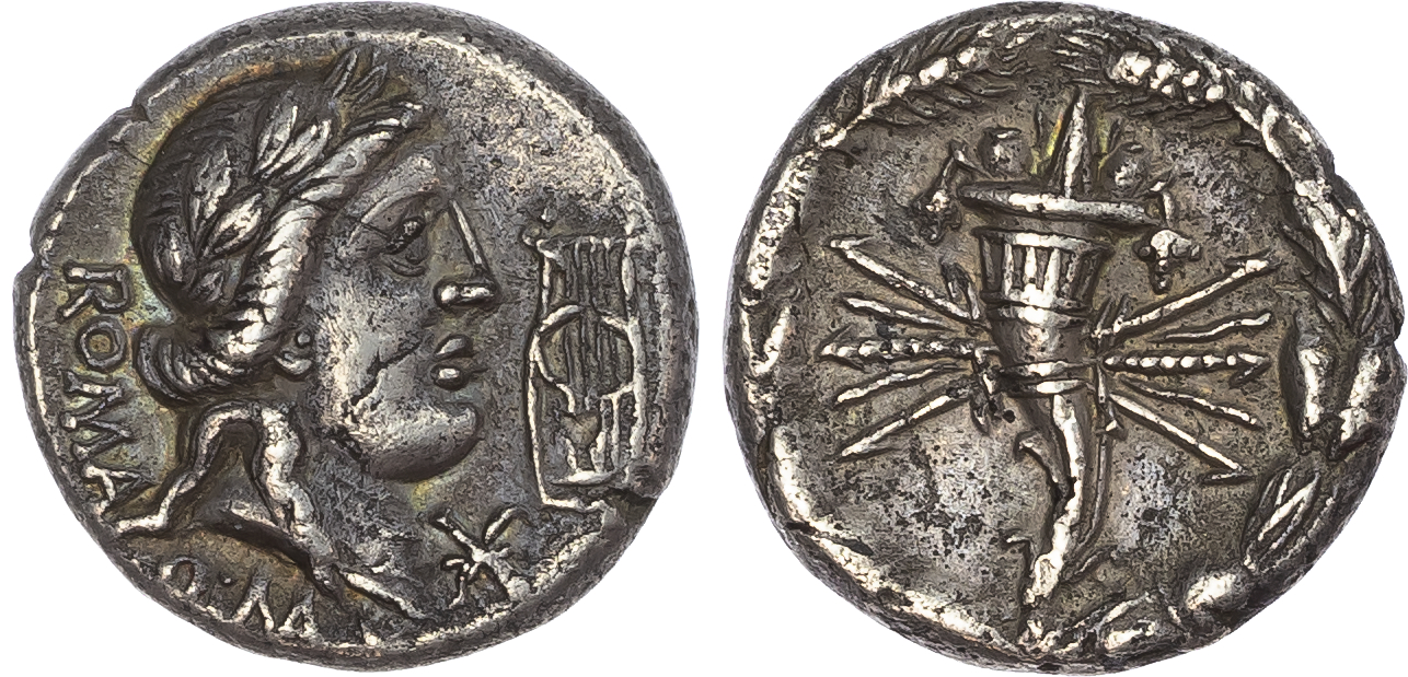 Q. Fabius Maximus (82-80 BC) AR Denarius, Rome, restitution issue under Sulla, 3.81g. 