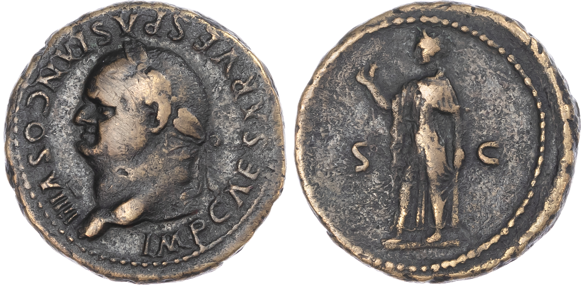 Vespasian (AD 69-79) AE As, Rome, AD 79, 10.84g. 