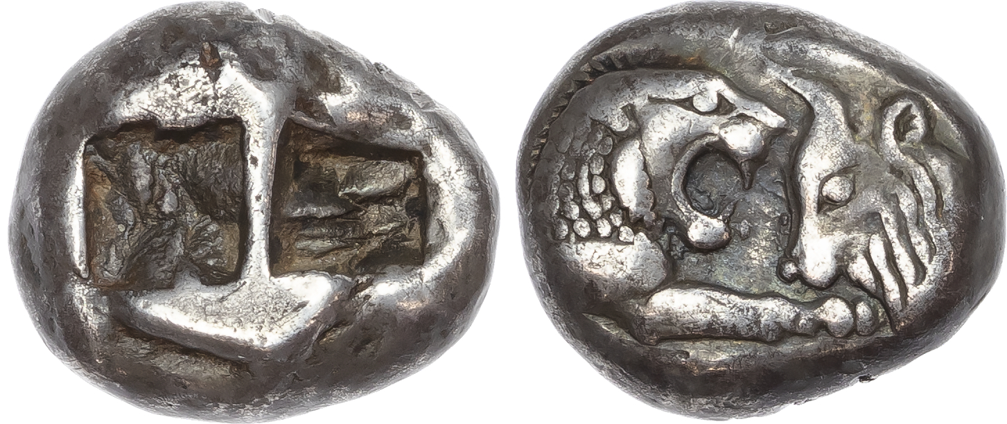 Lydia, Kroisos (c. 560-546 BC) AR Stater / Double Siglos, 10.49g. 