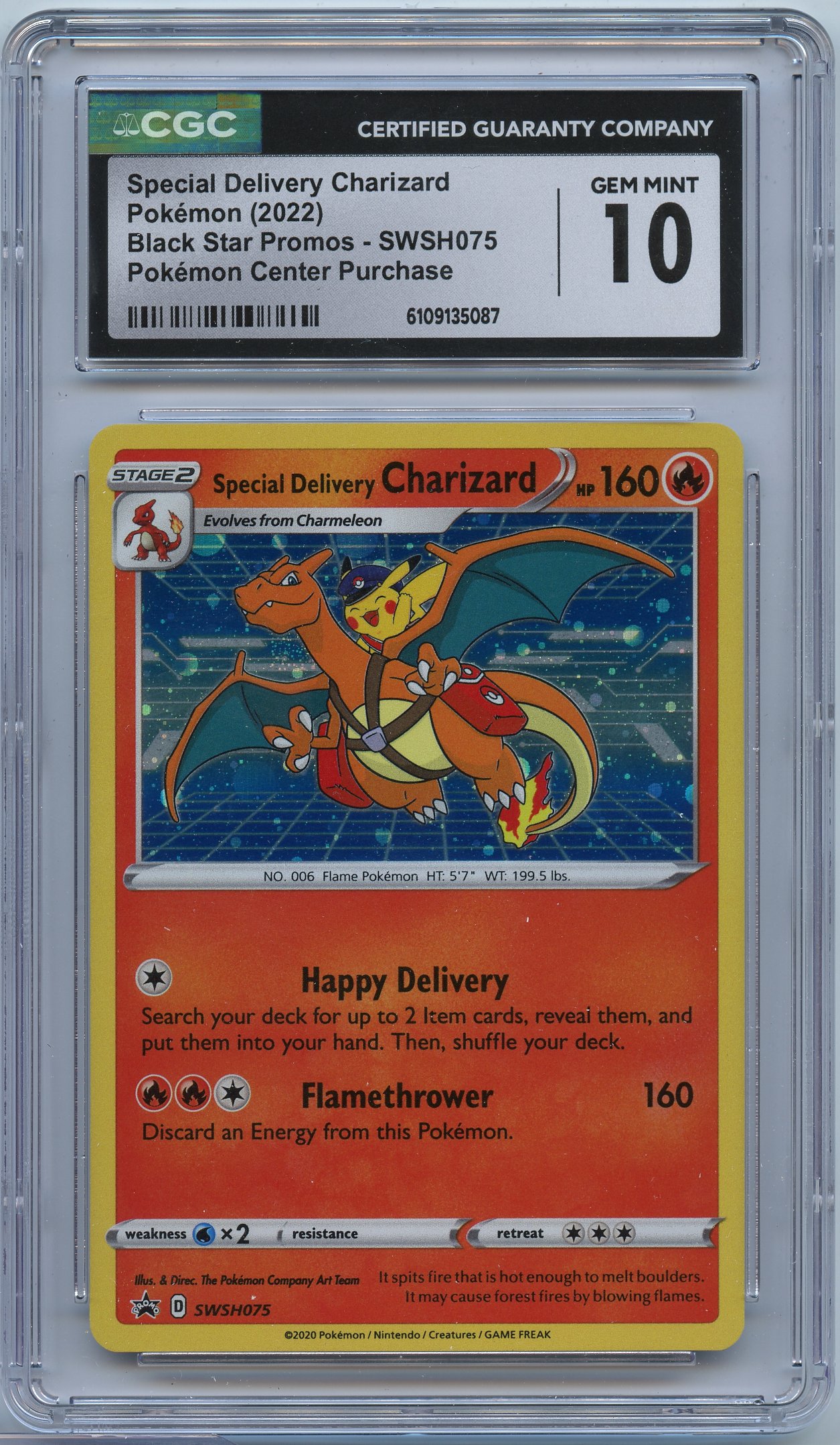 CGC 10 Special Delivery Charizard #SWSH075 - 2022
