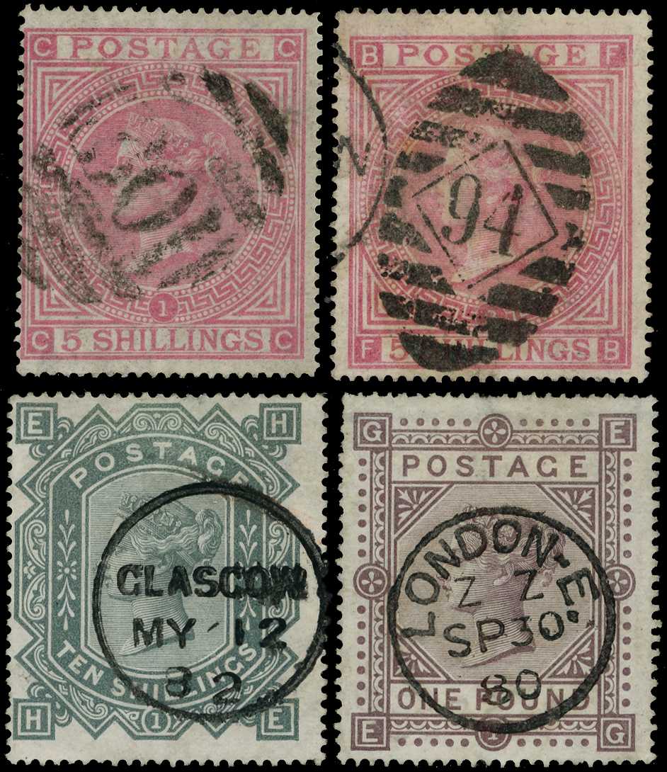 1867-83 Maltese Cross watermark, 5s, Plates 1...