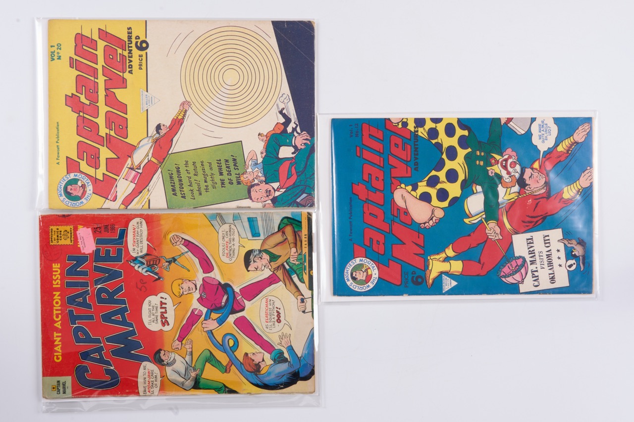 Captain Marvel #12, #20 and Captain Marvel #2 (Fawcett/L. Miller & Sons/M.F, 1947-66) Bundle of 3