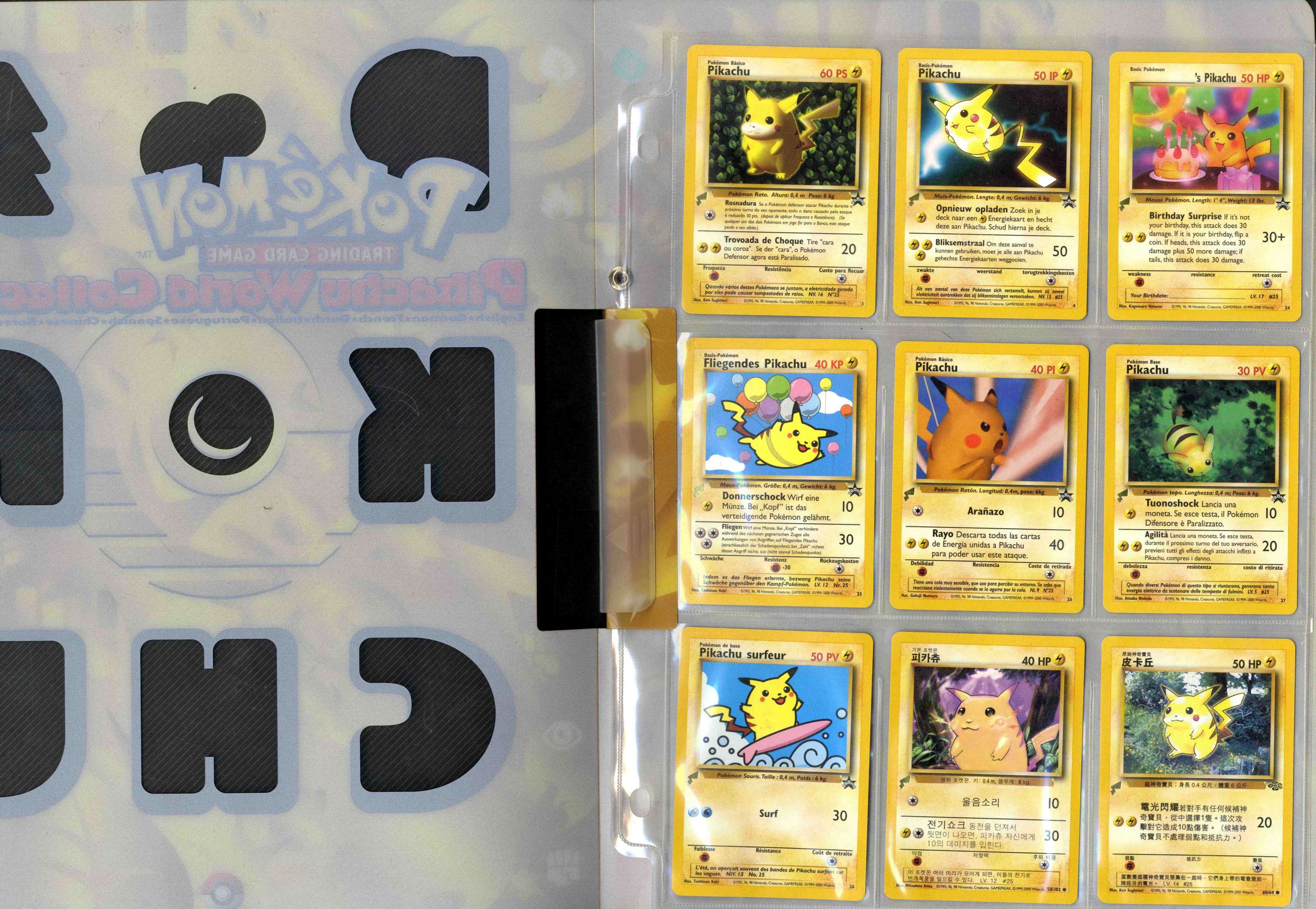 Past auction: Pikachu World Collection - 2000 9/9 cards with