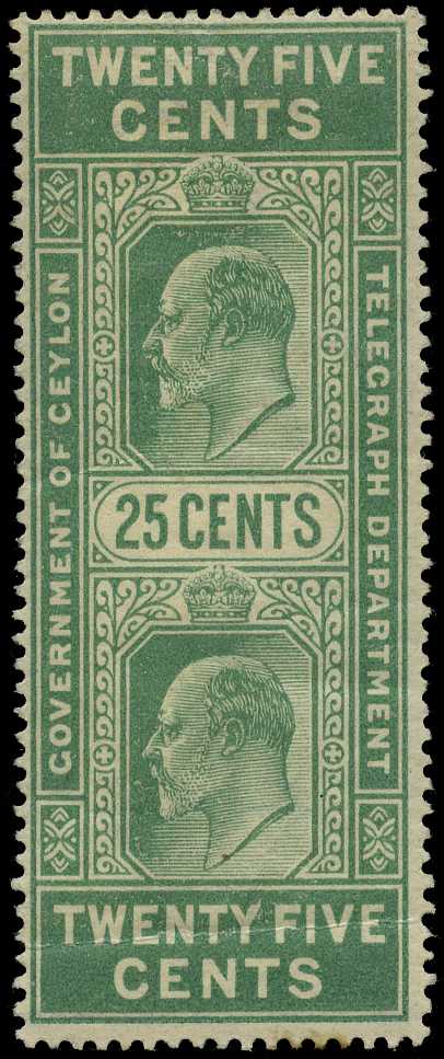 1904 25ct green with large part o.g.,...