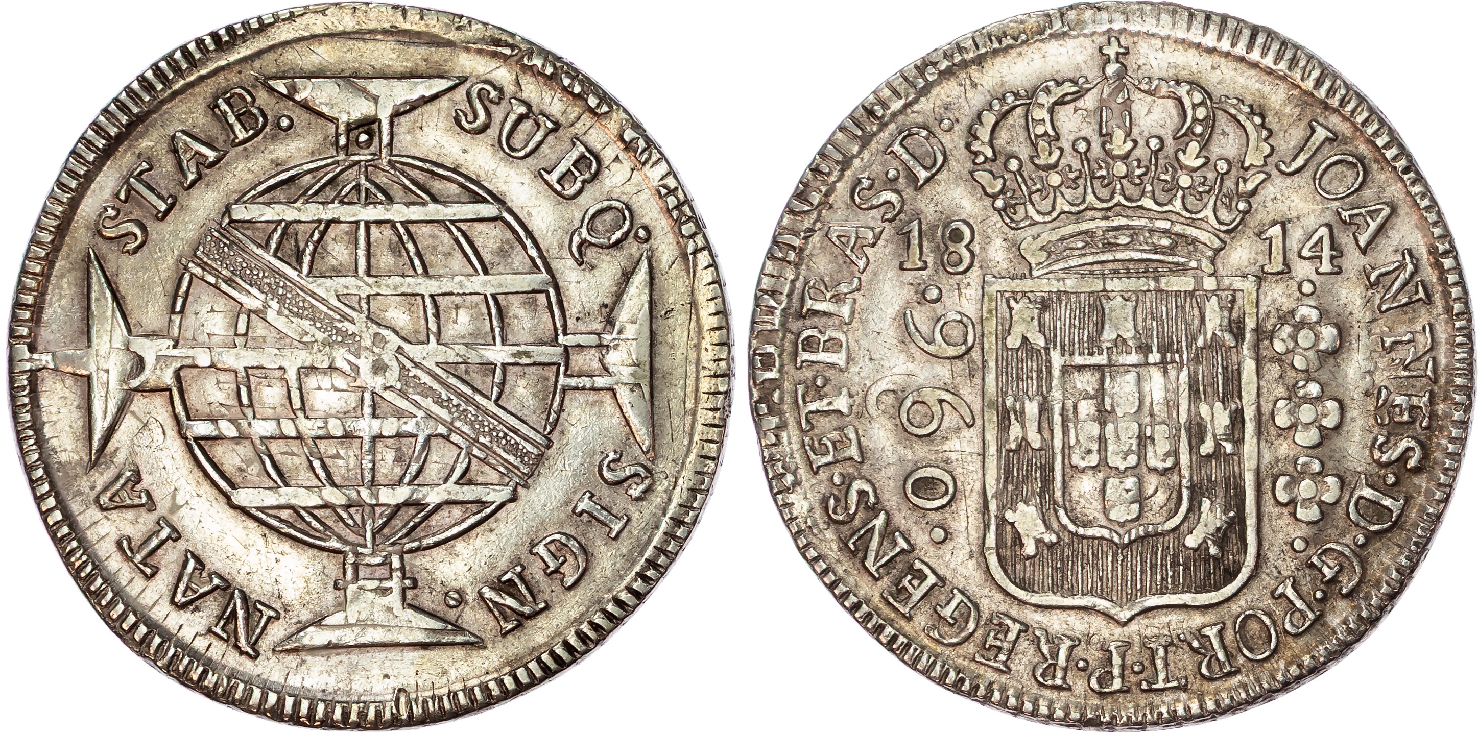 Brazil, João VI (1799-1818), silver 960 Réis, 1814 B