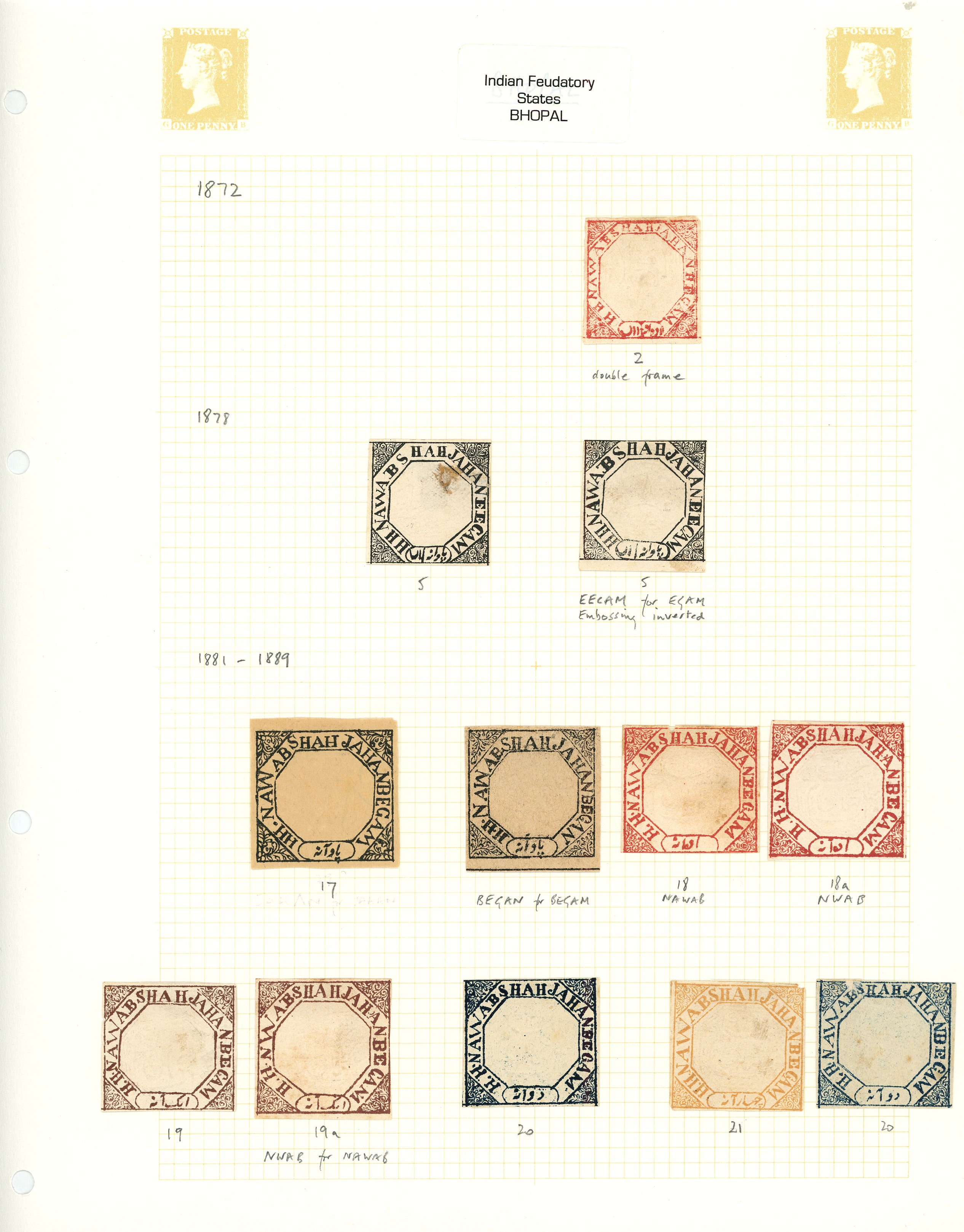 1872-49 collection (215) on leaves,...