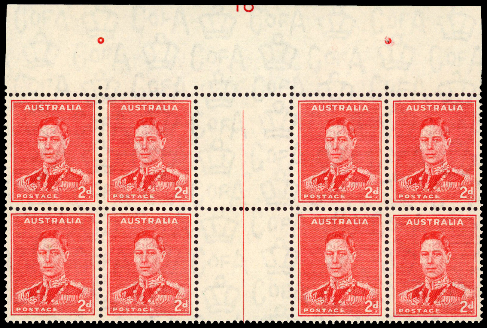 Australia SG 184 Plate 10 block mint