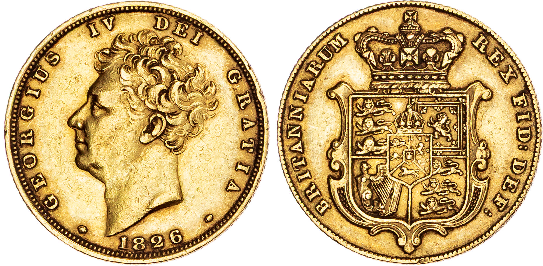George IV (1820-1830), AV Sovereign, 1826.