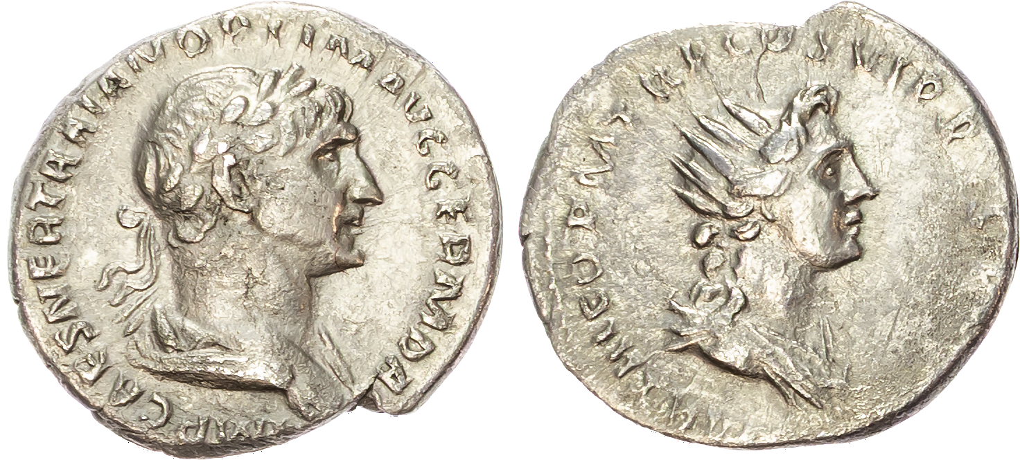 Trajan (AD 98-117) AR Denarius, Rome, AD 108-109, 3.43g. 