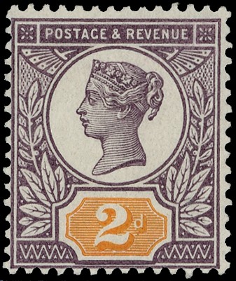 1899 Jubilee 2d colour trial, head plate in purple and duty plate in...
