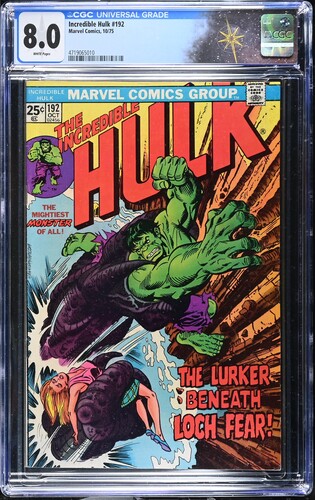 Incredible Hulk #192 CGC 8.0 Len Wein story, Ed Hannigan & Frank Giacoia cover (Marvel Comics, 1975) White pages