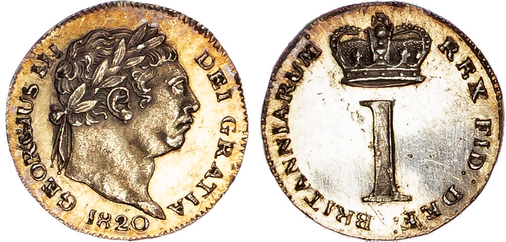 George III (1760-1820), AR Maundy Set, 1820, New Coinage.
