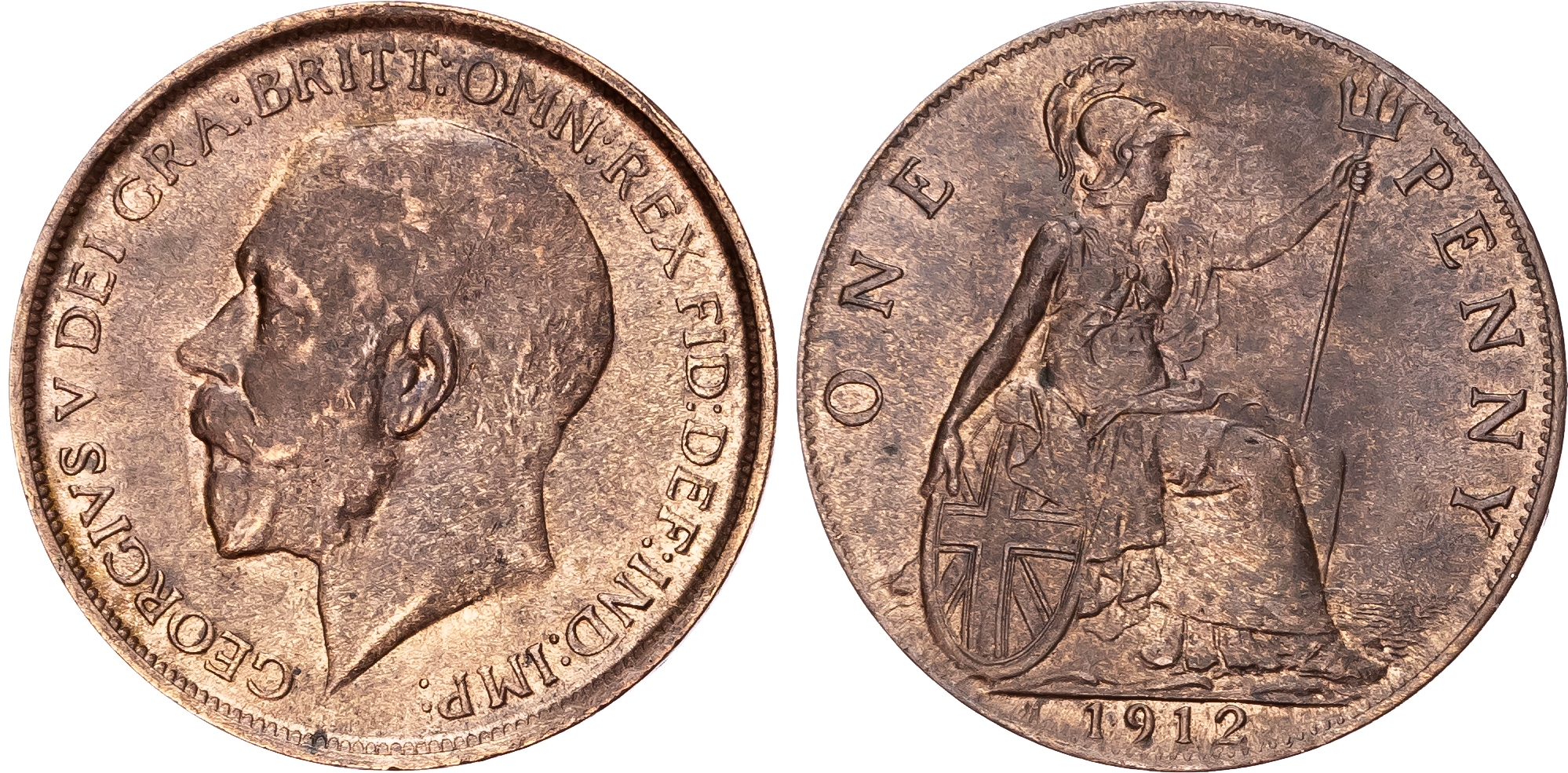 George V (1910-1936), Penny, 1912H