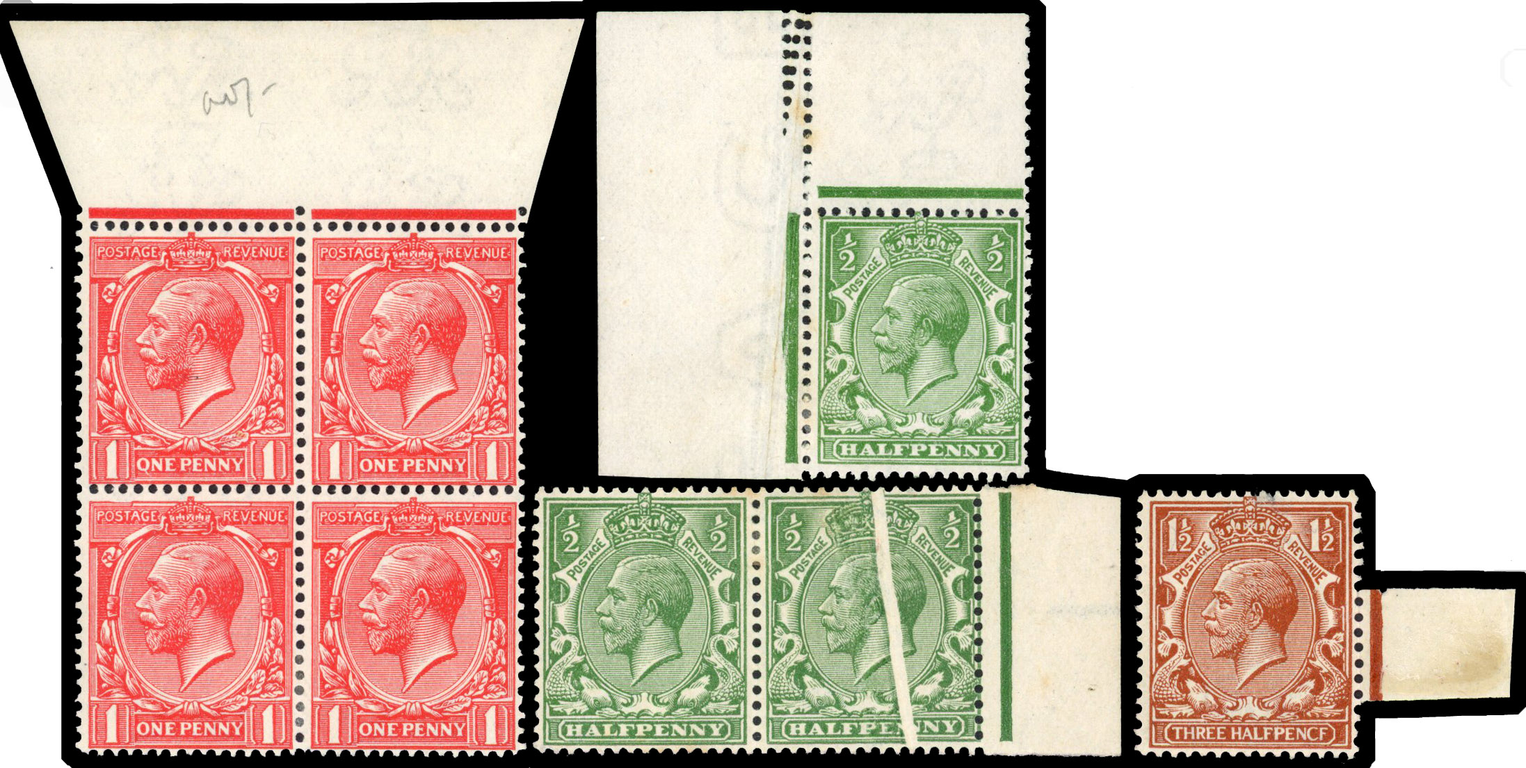 1912-24 Royal Cypher mint variety selection