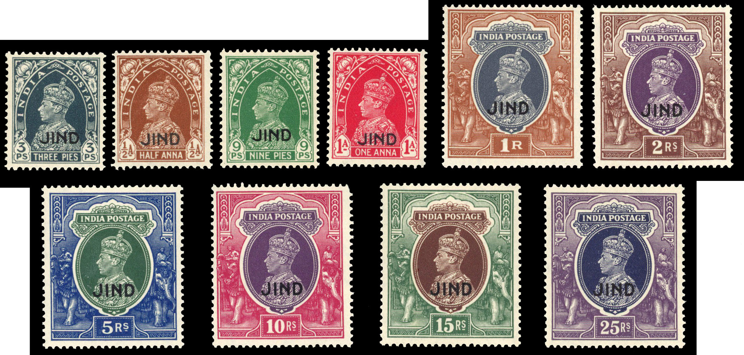 ICS Jind SG 127-136 mint