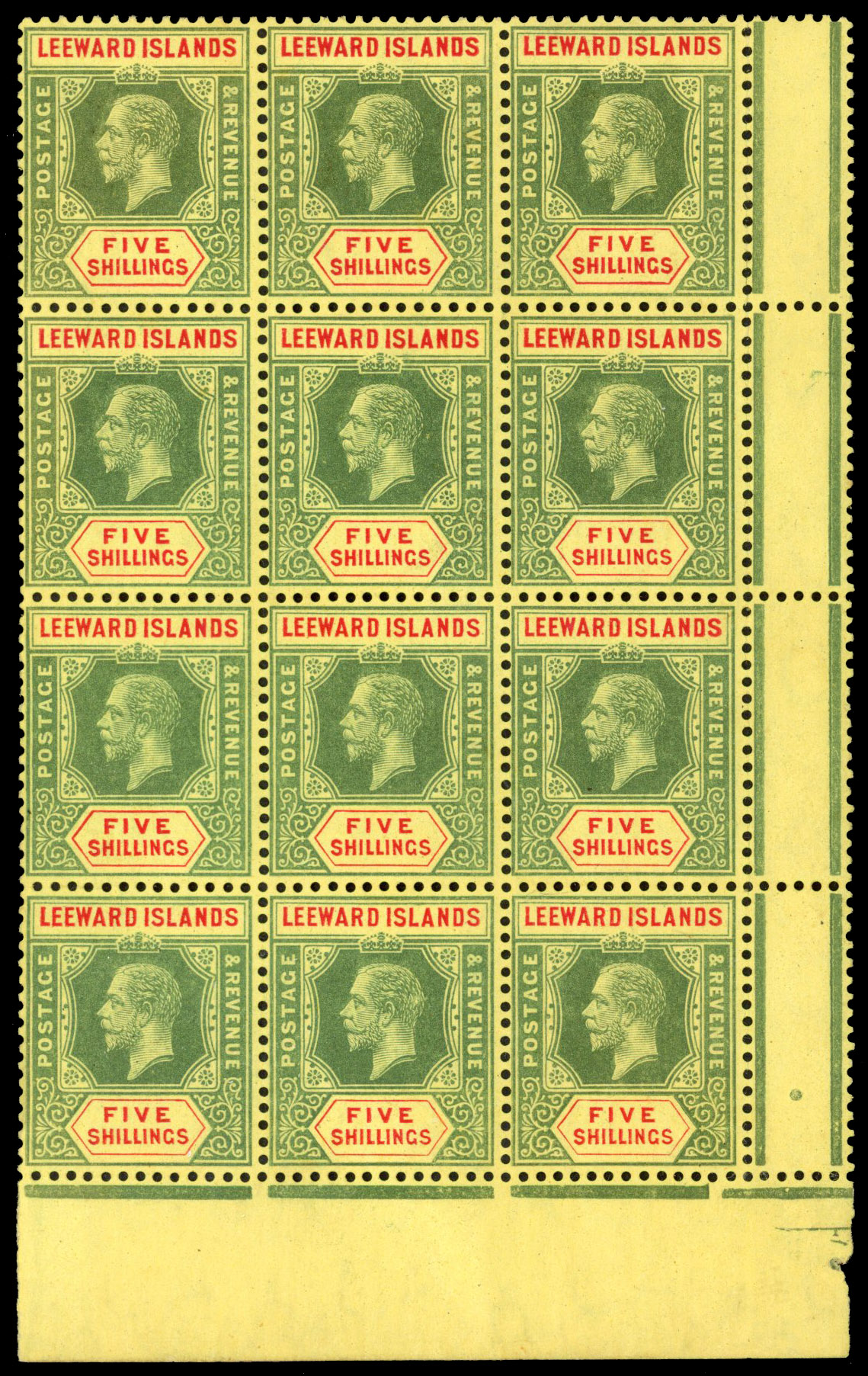 Leeward Islands SG 57 block mint