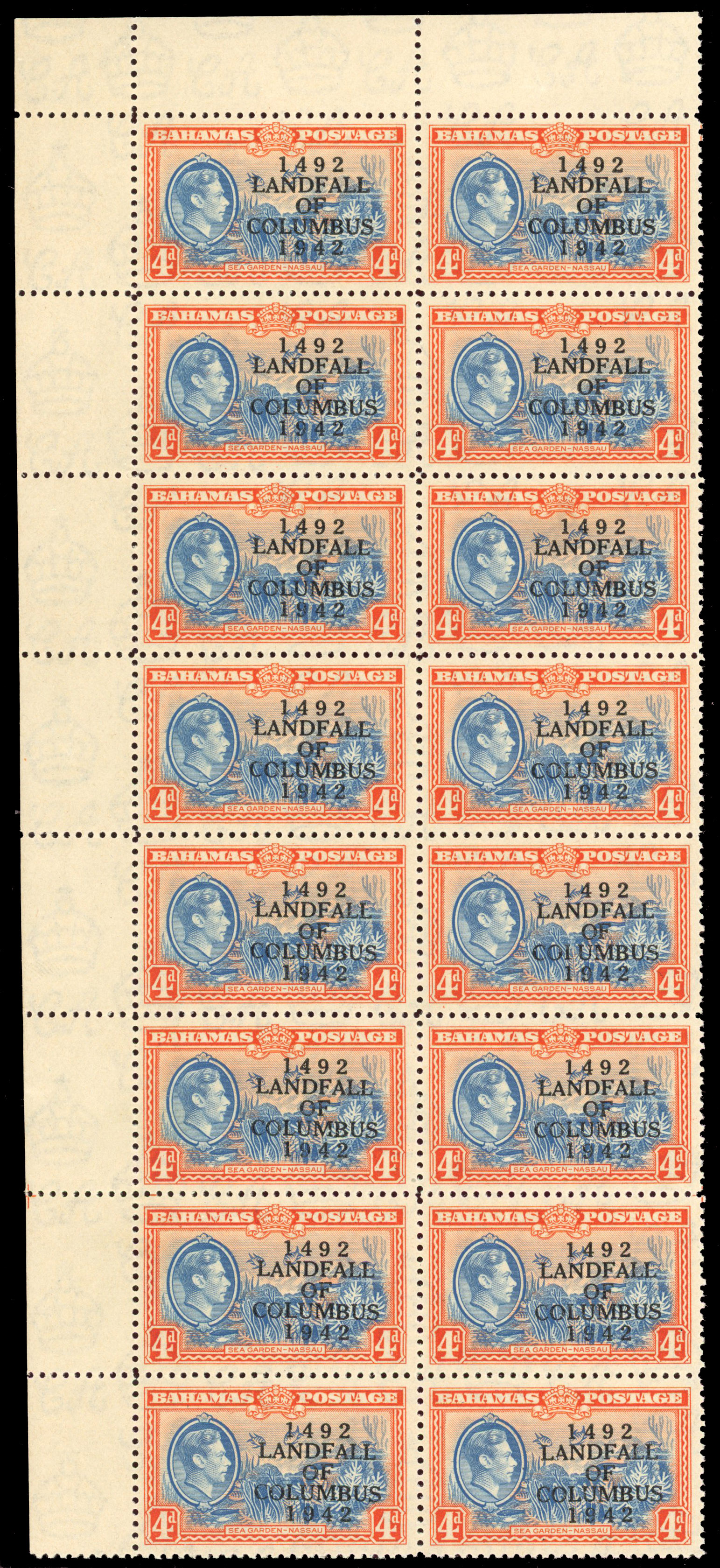 Bahamas SG 168a block mint