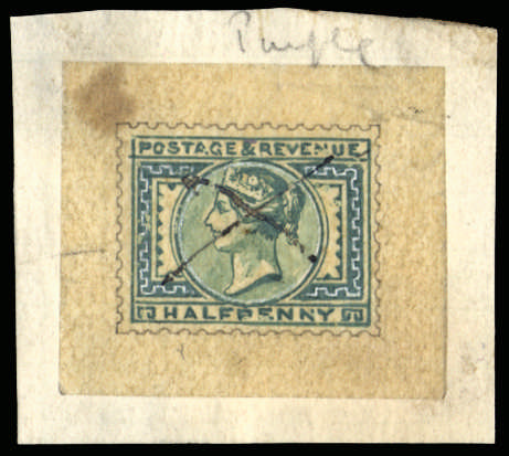 GB 1882 ½d Unified series, hand-painted Essay.